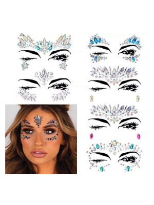 ADESIVO DE PEDRARIA CARNAVAL P/ FACE DF-AD1303 SORTIDOS