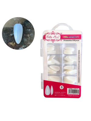 UNHA HELLO MINI OY001-8 POST ALMOND LEITOSA (EMB C/100) - BX C/12