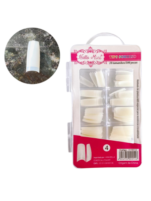 UNHA HELLO MINI OY001-4 TIPS SORRISO LEITOSA (EMB C/100) - BX C/12