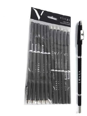 12 LAPIS VIVAI 2034.1.3 OLHO C/ APONTADOR PRETO KIT