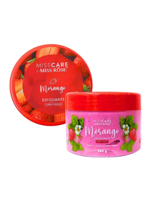 ESFOLIANTE CORPO & ROSTO MISS ROSE MR083/A MORANGO 280G