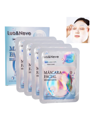 10 SACHE MASCARA FACIAL LUA&NEVE LN02548 SUPER HIDRATANTE BOX