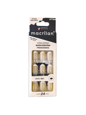 UNHA MACRILAN UP706A AUTOCOLANTE ALMOND FRANCESINHA (EMB C/24