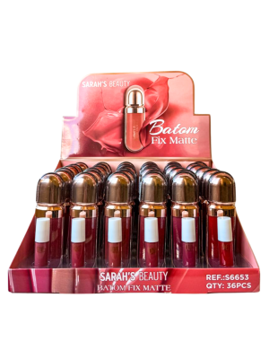 36 BATOM SARAH'S BEAUTY S6653 LIQ MATTE TENDENCIA BOX + PROVADORES