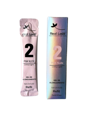 REFIL GEL UV ALONGAMENTO REAL LOVE RF-15-02 XD202411 PINK NUDE 2 15ML
