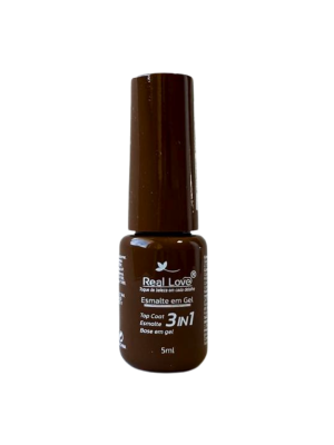 ESMALTE GEL 3 IN 1 REAL LOVE GEL-97-41 COR 041 MARROM 5ML
