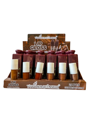 24 LIP GLOSS YOYO YYC-0121-B CHOCO BOX COM PROVADORES