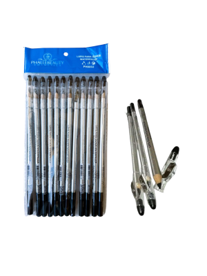 12 LAPIS PHALLEBEAUTY PH8002 OLHO PRETO C/ APONT A PROVA D'AGUA KIT