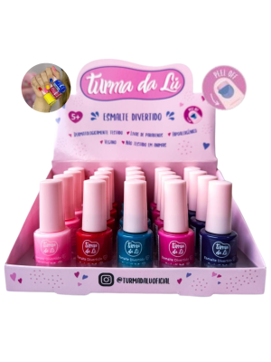 20 ESMALTE TURMA DA LU TL9000B INFANTIL PEEL OFF BOX