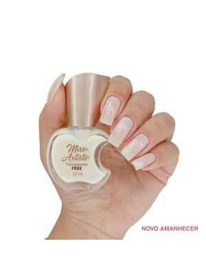ESMALTE MISS ARTISTIC NOVO AMANHECER TRANSPARENTE FREE 12ML 
