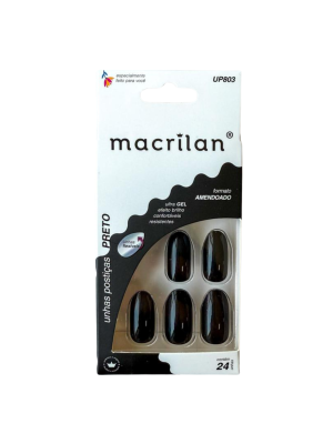 UNHA MACRILAN UP803 AMENDOADO PRETO (EMB C/24)