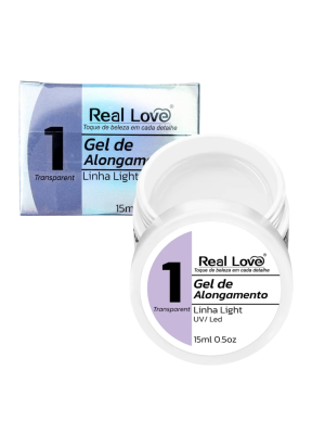GEL LED UV DE ALONGAMENTO REAL LOVE XD-GEL-15-1 TRANSPARENTE 1 15ML