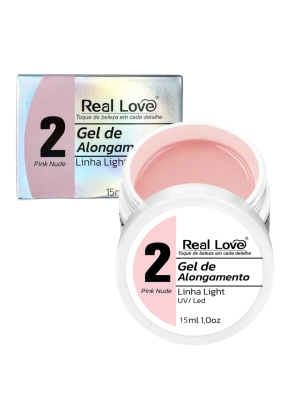 GEL LED UV DE ALONGAMENTO REAL LOVE XD-GEL-15-2  PINK NUDE 2 15ML 