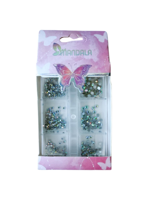 ACESSORIOS P/ UNHA MANDALA MM5011 STRASS FURTA COR (EMB C/6)