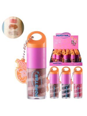 36 LIP GLOSS RUBY ROSE HBL6406/G2 POPSTAR PARTY TIME CHAVEIRO COM PROVADORES