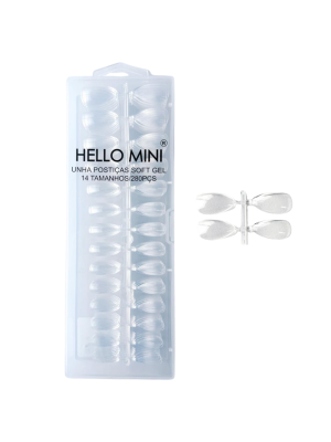 UNHA SOFT GEL HELLO MINI OY1777-1 POST ALMOND TRANSP (EMB C/280)