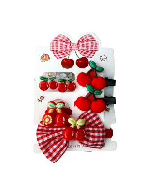KIT PRESILHA DE CABELO HP1823-1 INFANTIL CEREJA (EMB C/6) 