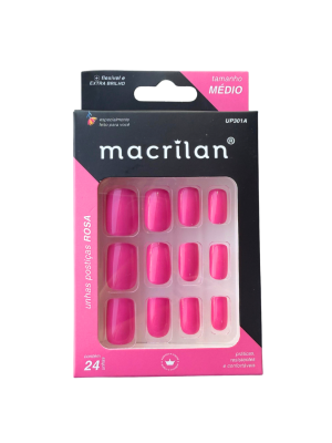 UNHA MACRILAN UP301A MEDIA ROSA (EMB C/24)