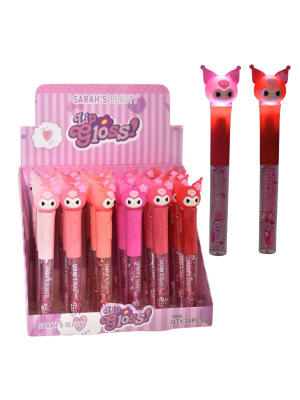 24 LIP GLOSS SARAH'S BEAUTY S6689 COM LED NA PONTA BOX