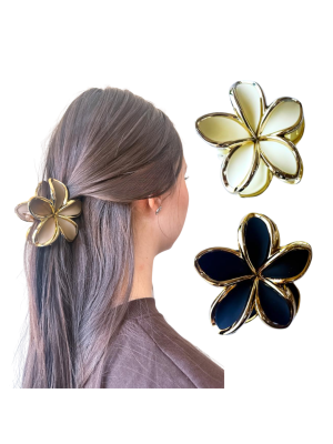 PIRANHA DE CABELO PIR082515-2 PETALAS FLOR NEUTRO LUXO 7,5CM