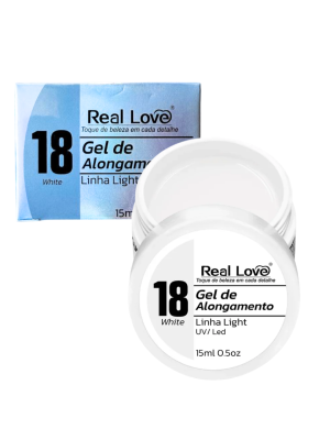 GEL LED UV DE ALONGAMENTO REAL LOVE XD-GEL-15-18 WHITE 18 15ML