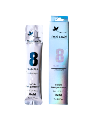 REFIL GEL UV ALONGAMENTO REAL LOVE RF-15-08 XD202507 NUDE PINK 8 15ML