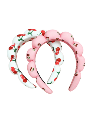 TIARA NUVEM CEREJINHAS TIC0221 ESTAMPADA BLOGUEIRAS SKINCARE/MAKE