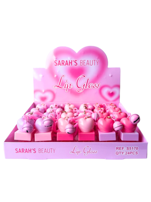 24 LIP GLOSS SARAH'S BEAUTY S5170 CHAVEIRO BOX 