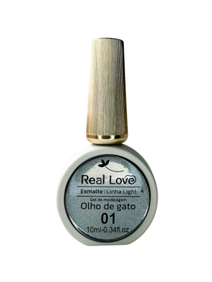 ESMALTE GEL OLHO DE GATO REAL LOVE GEL-41-1 COR 01 10ML