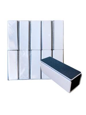 12 LIXA BLOCO MM4118 PARA UNHA PRETO/BRANCO BOX