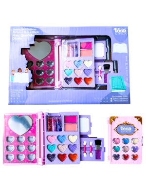 PALETA FENZZA SKV120020 SOMBRAS, BATOM,GLOSS, BLUSH MEU QUERIDO DIARIO KIT INFANTIL