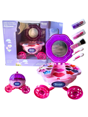 PALETA CARROSSEL FENZZA SKV120027 SOMBRAS, BATOM,GLOSS, BLUSH KIT INFANTIL