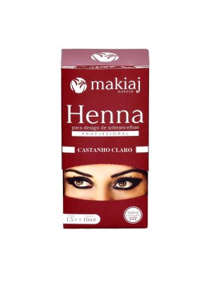 HENNA MAKIAJ CASTANHO CLARO 1,5GR + FIX10ML